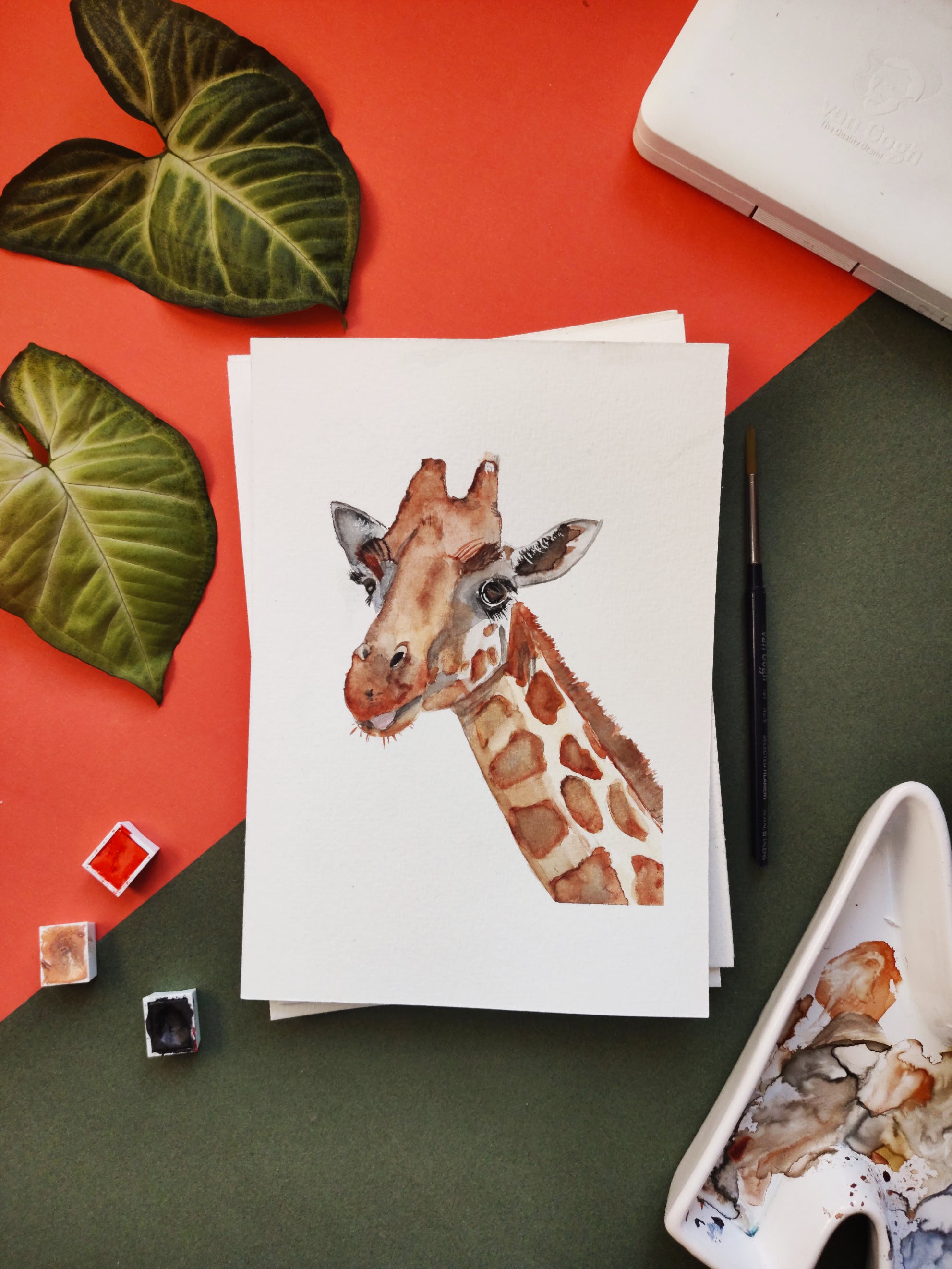 painting of a giraffe